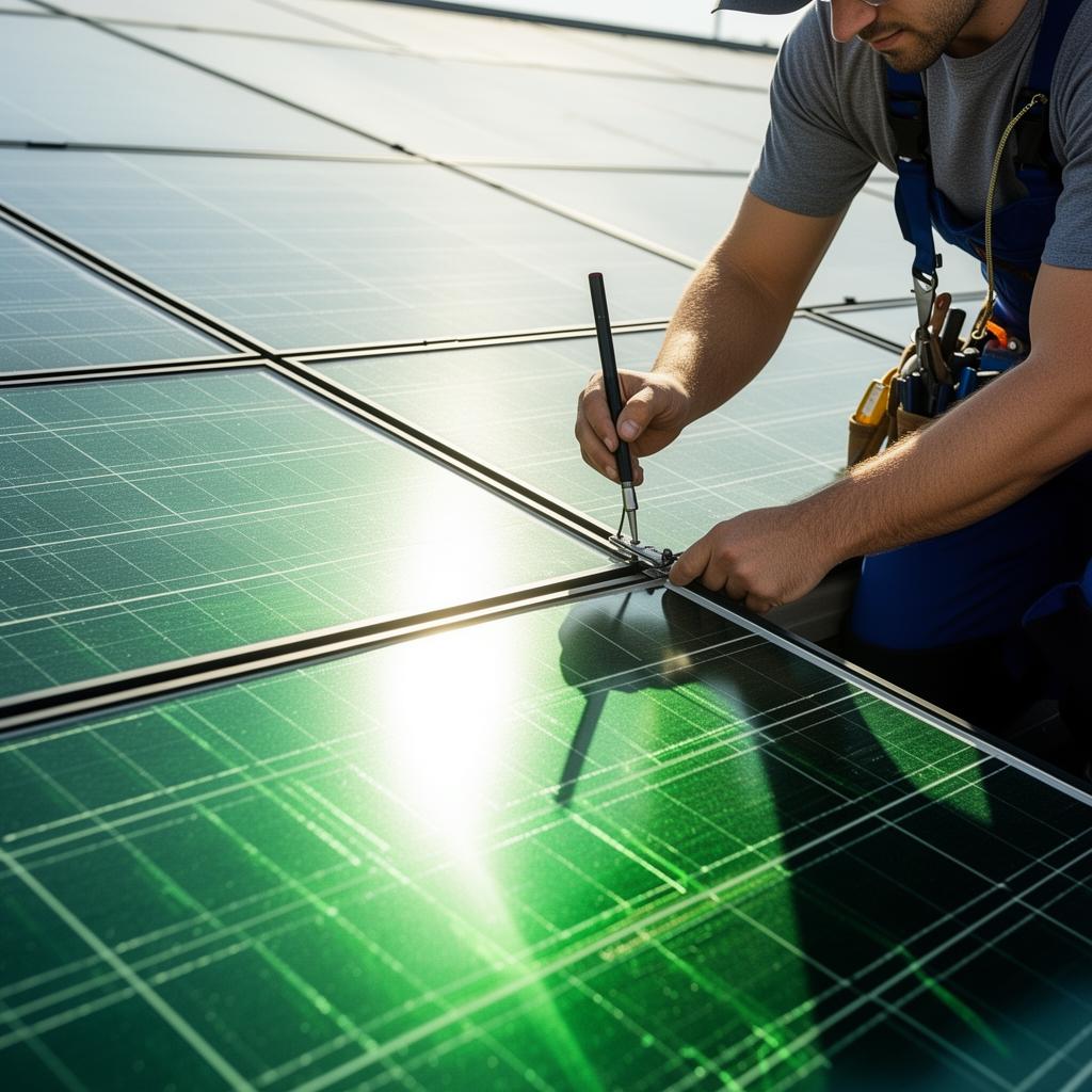Instalação de painéis solares
